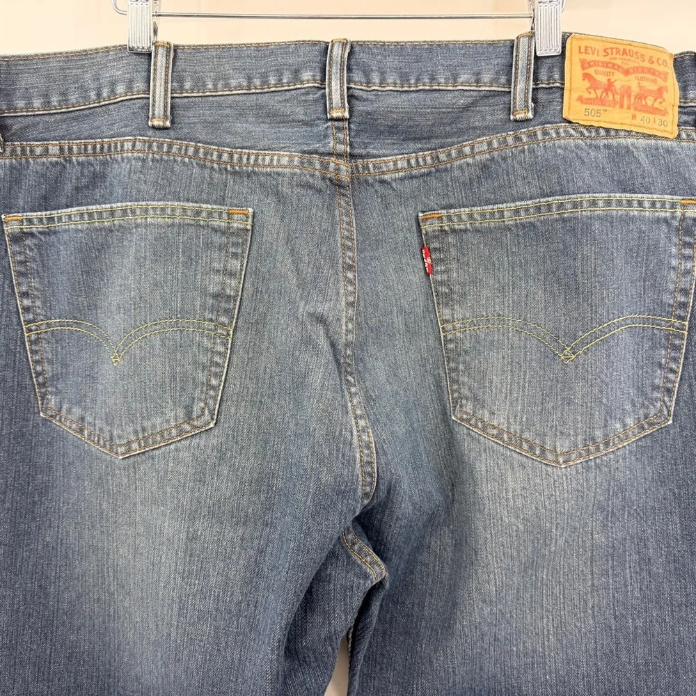 Levi’s 505 Relaxed Fit Blue Denim Jeans Size‎ 40x30